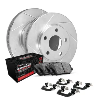 R1 Concepts WEVH1-40020 Rotors - Slotted - Silver W/ Perf Off-Road/Tow Pads & Hdw